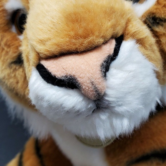 Aurora Miyoni Realistic Tiger Cub 13" Plush Animal Sitting Jungle Cat Wild Real - Picture 3 of 9